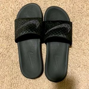 Nike black slides size 12
